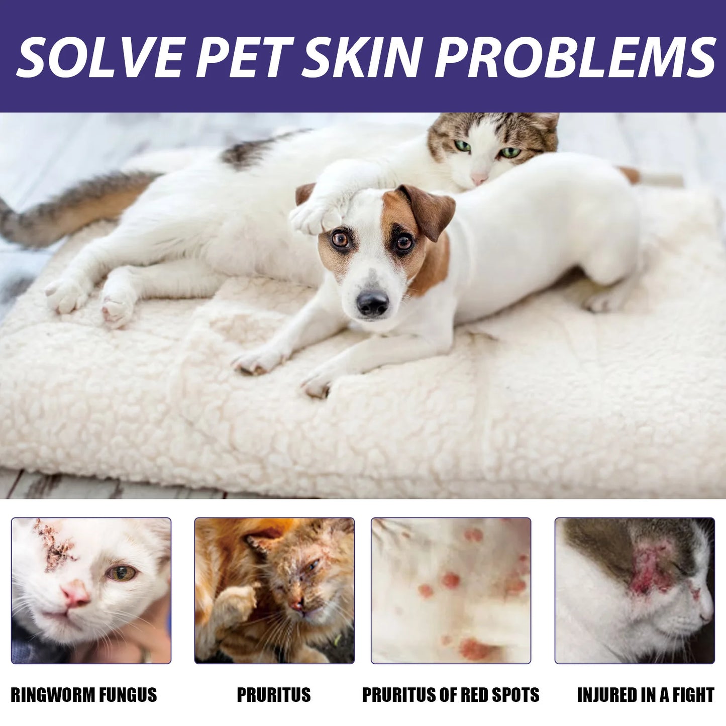 Yegbong 60ml Pet Wound Care Spray Cats Dogs
