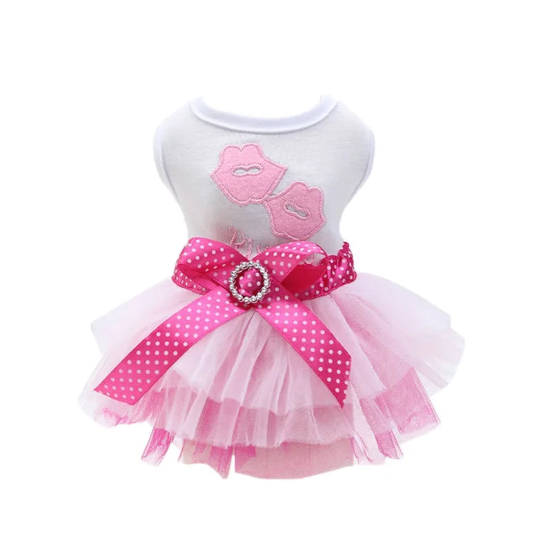 Sweet Dog Princess Dress for Small Dogs