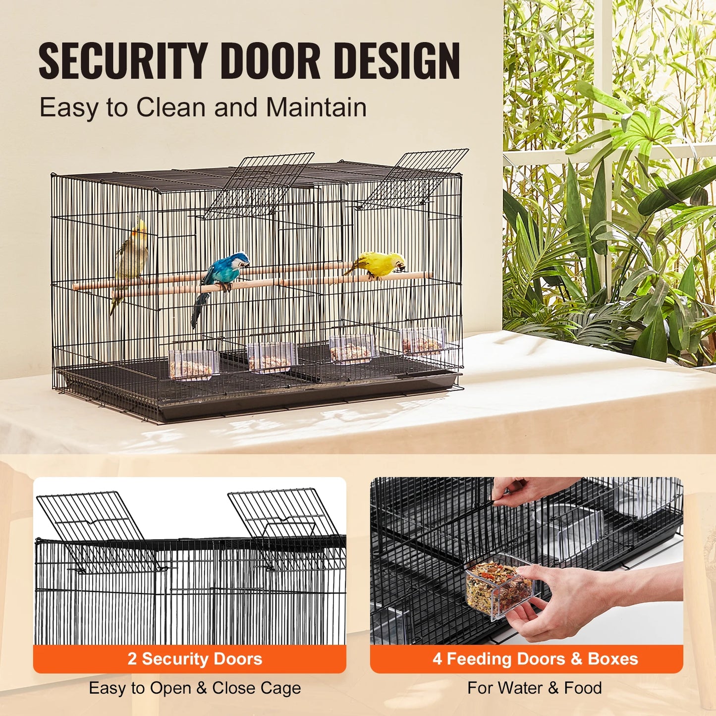 VEVOR 30Inch Flight Bird Cage Stackable