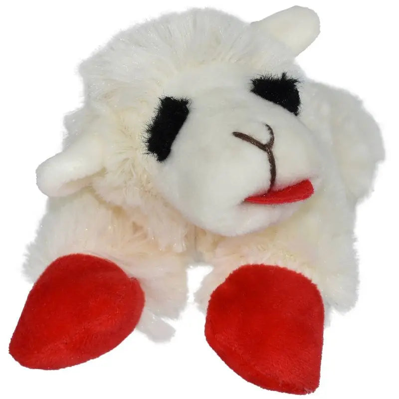Mini Lamb Chop Dog Toy Plush Squeaky Soft Chew