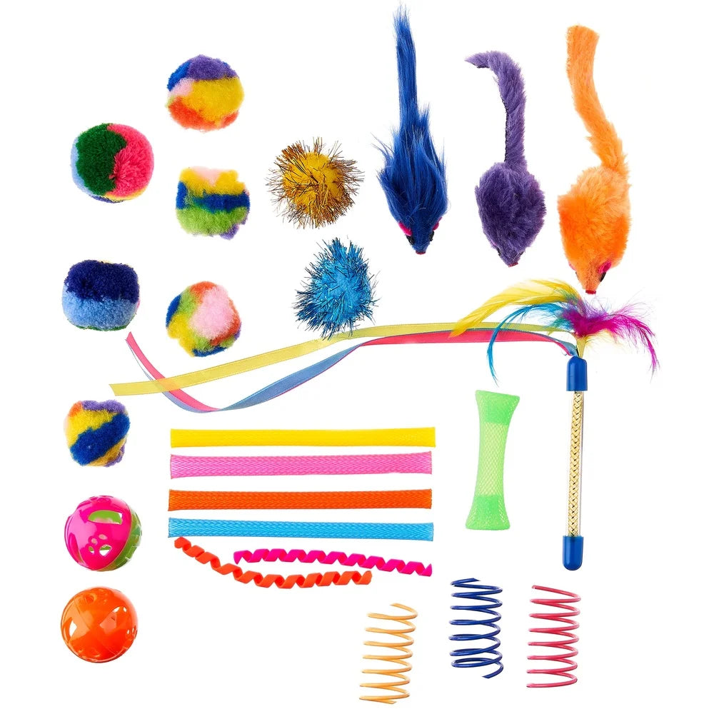 24 Piece Assorted Cat Toys Set
