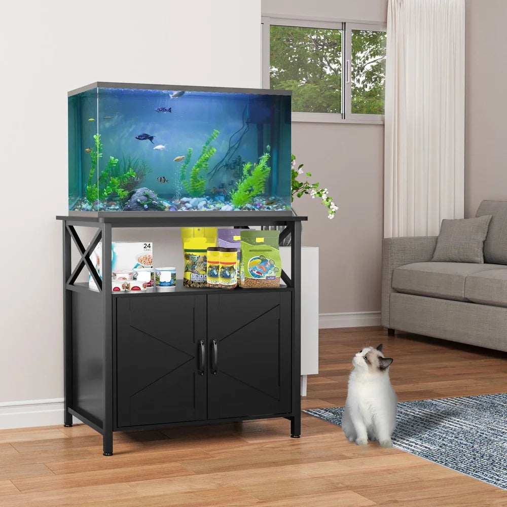 20-29 Gallon Aquarium Stand with Hidden Cat Litter Box Enclosure