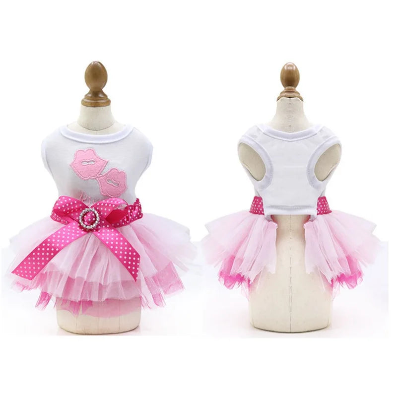 Sweet Dog Princess Dress for Small Dogs
