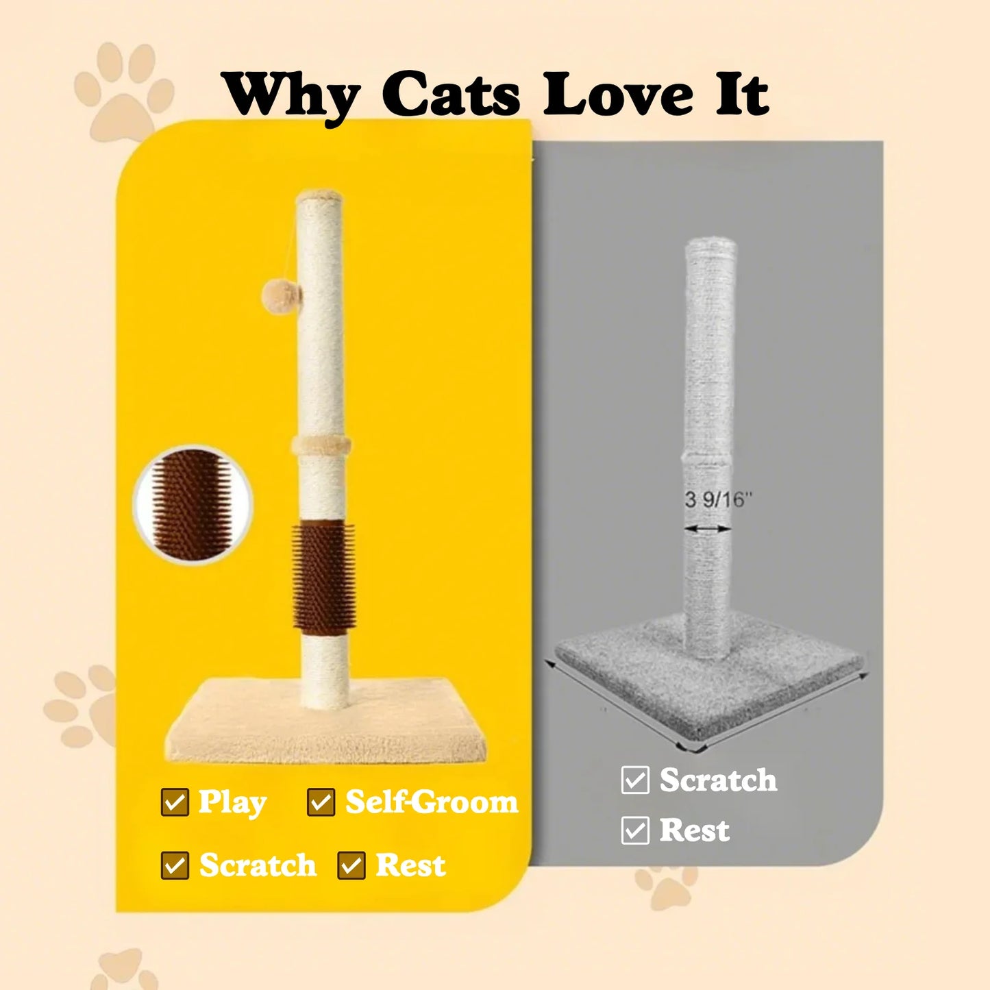 32" Tall Cat Scratching Posts For Indoor Cats