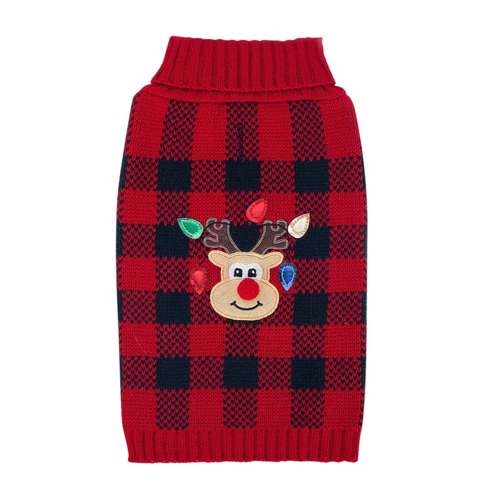 Plaid Pet Dog Sweaters