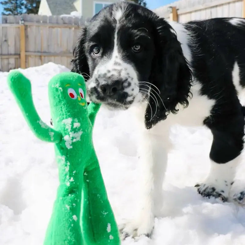Gumby Plush Dog Toy with Squeaker for Puppy