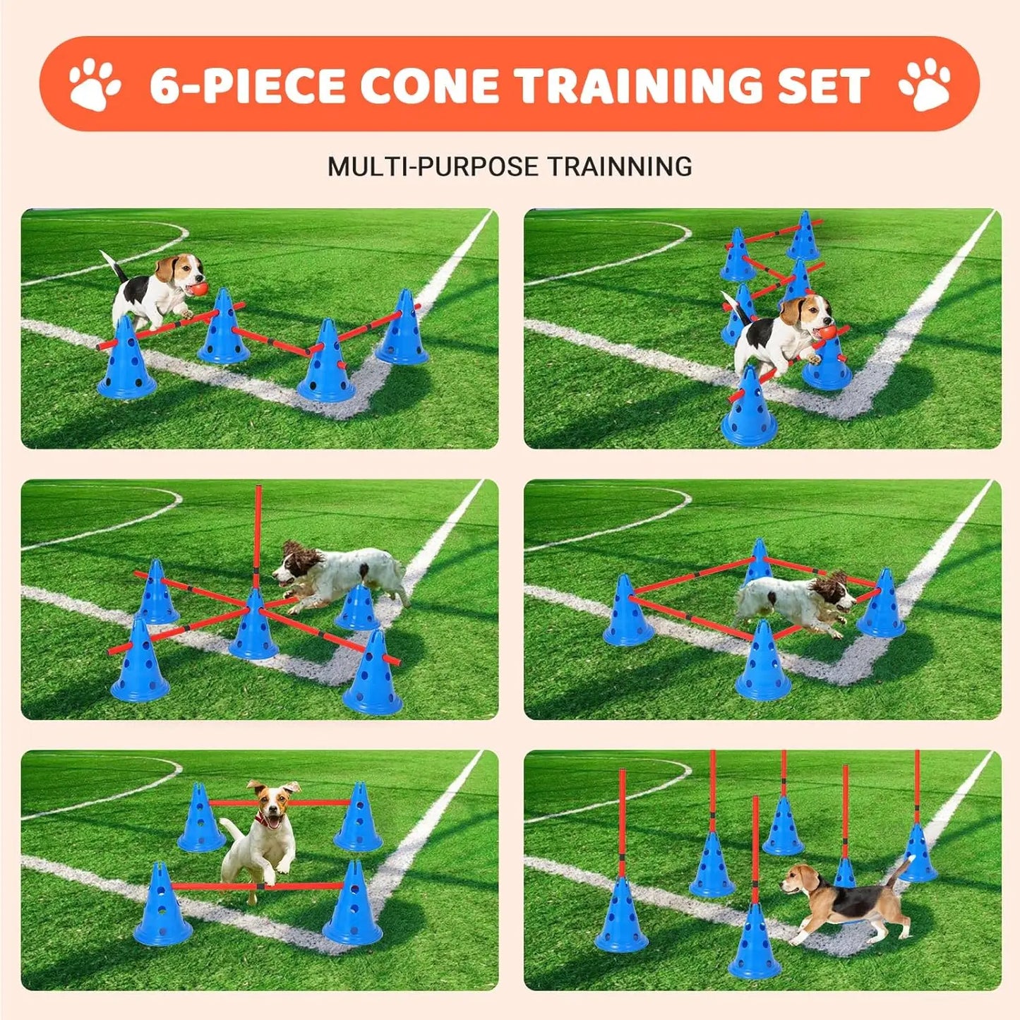Dog Agility Hurdle Cone Set