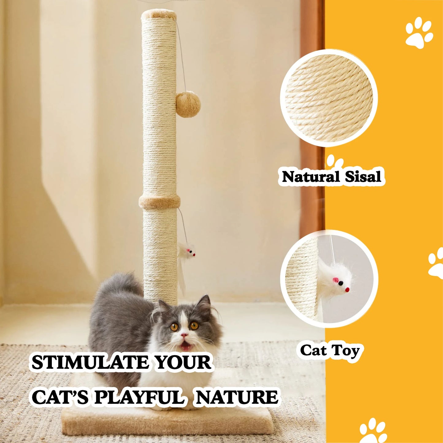 32" Tall Cat Scratching Posts For Indoor Cats