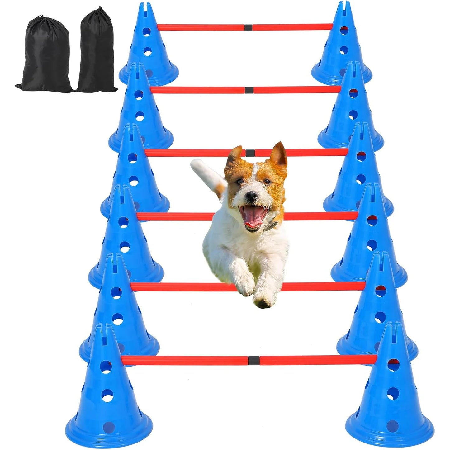 Dog Agility Hurdle Cone Set