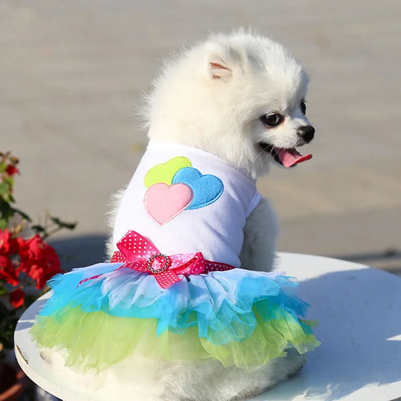 Sweet Dog Princess Dress for Small Dogs