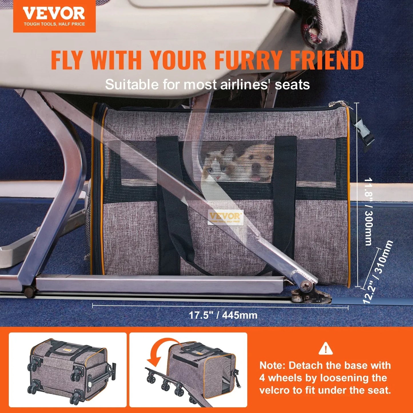 Cat Carrier with Wheels,