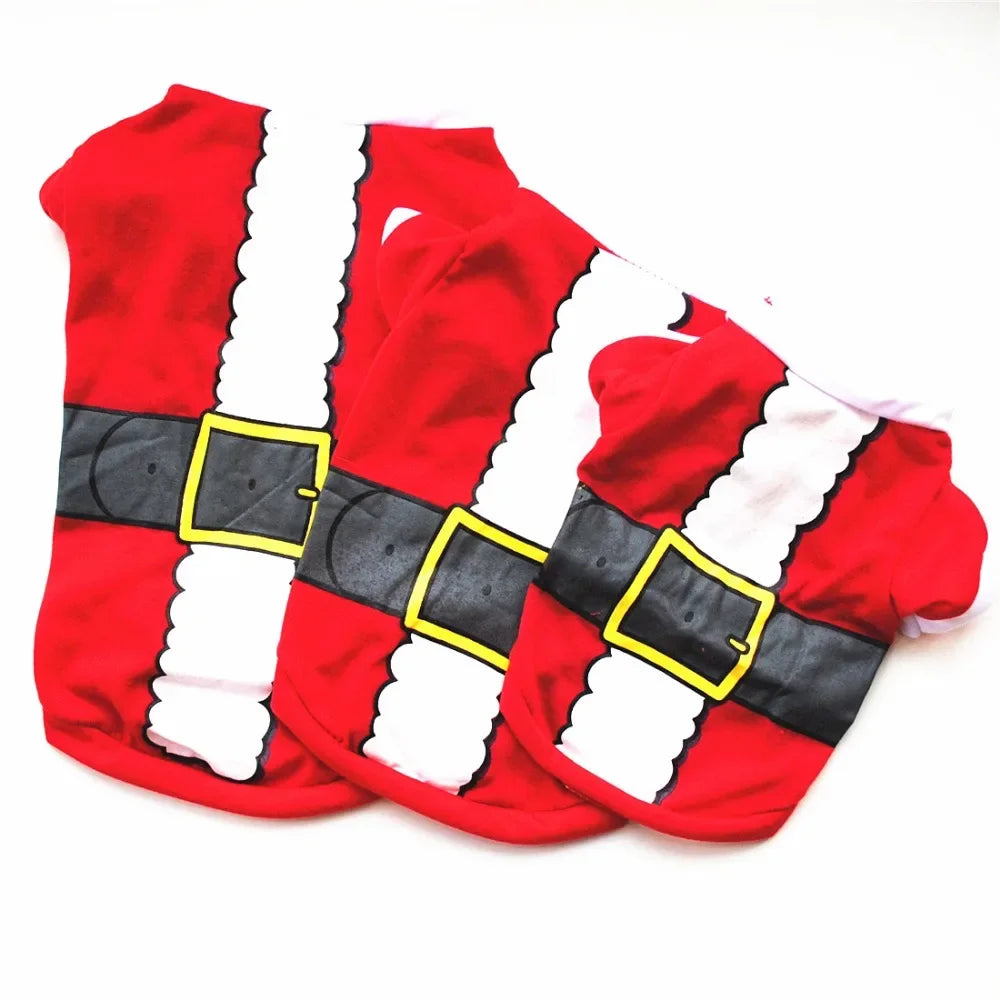 Christmas Dog Clothes Cotton Pet Clothing For Small Medium Dogs Vest Shirt New Year Puppy Dog Costume Chihuahua Pet Vest Shirt