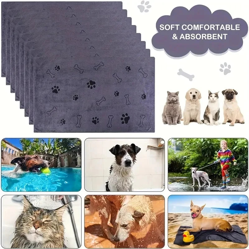 2pcs Soft Microfiber Dog Towels -