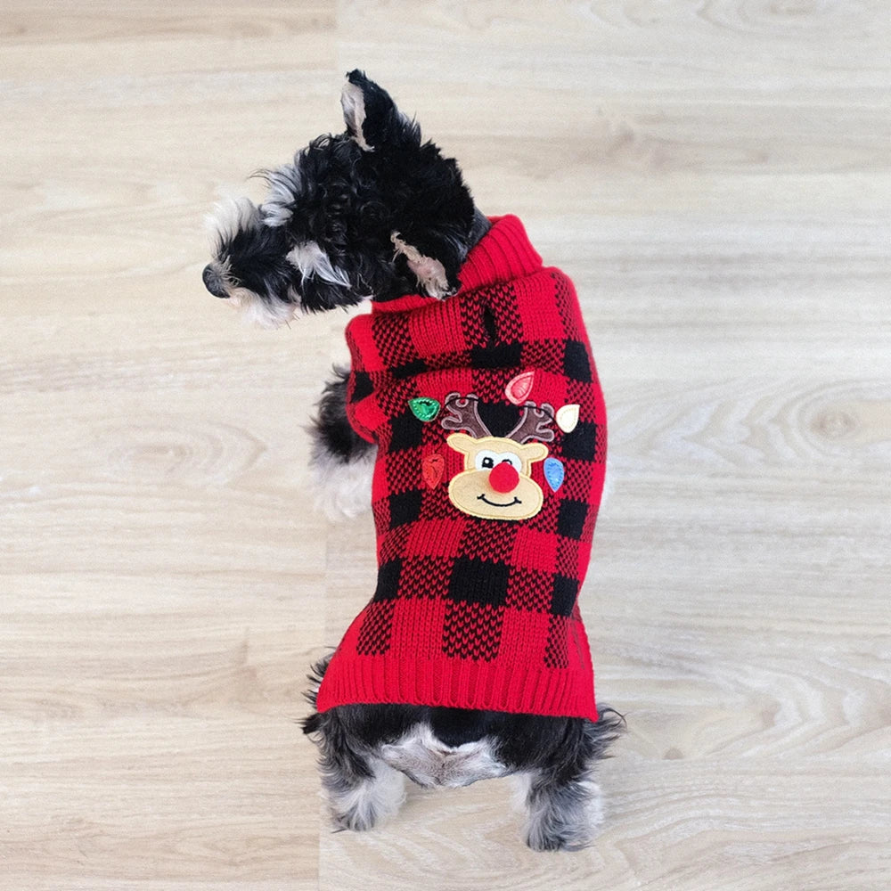 Plaid Pet Dog Sweaters
