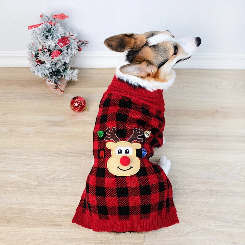 Plaid Pet Dog Sweaters