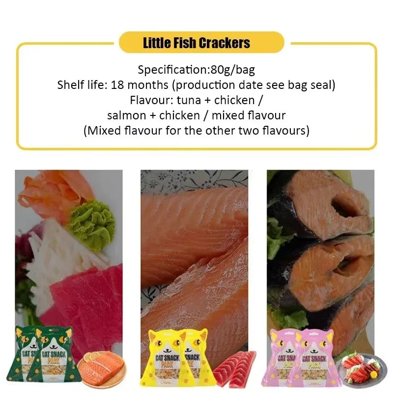 Crispy Catnip Fish Biscuits Pet Snacks