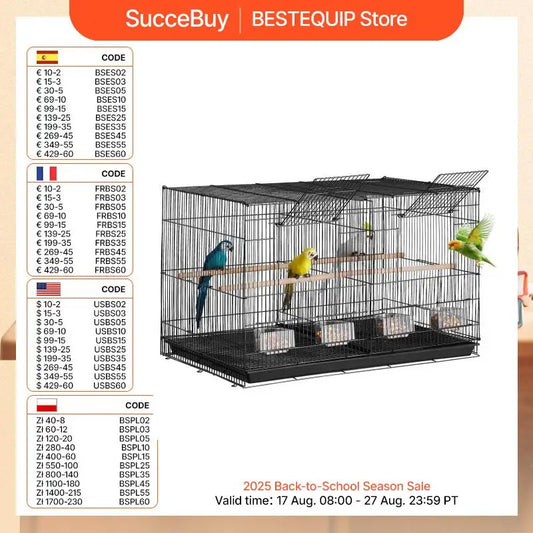 VEVOR 30Inch Flight Bird Cage Stackable