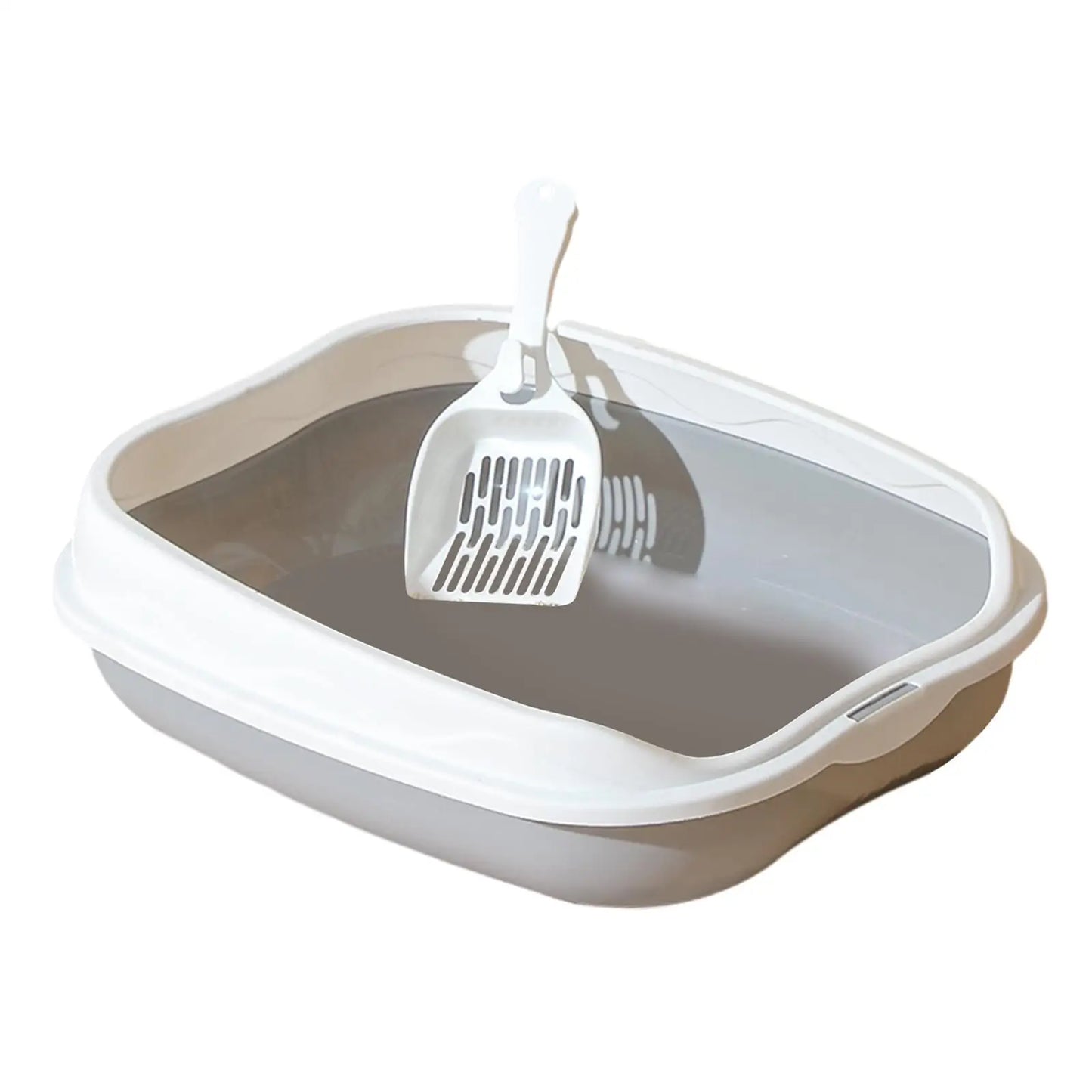 Cat Litter Box with High Side Semi Closed