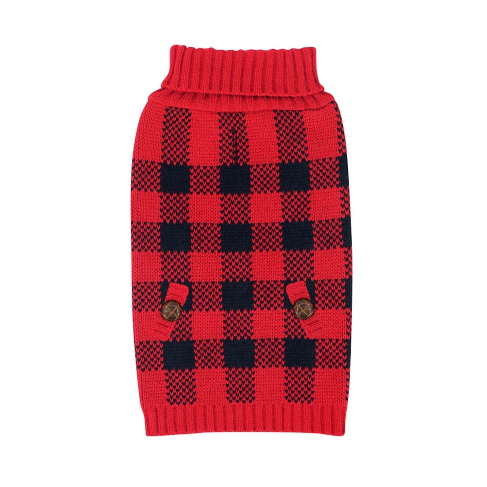 Plaid Pet Dog Sweaters