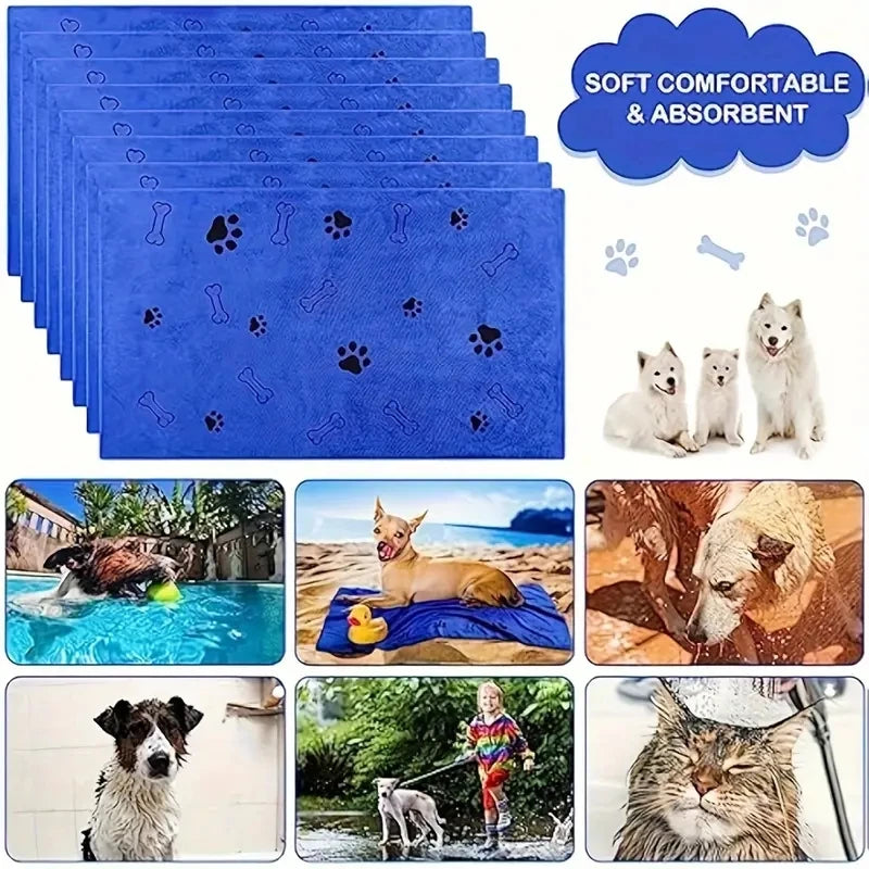 2pcs Soft Microfiber Dog Towels -